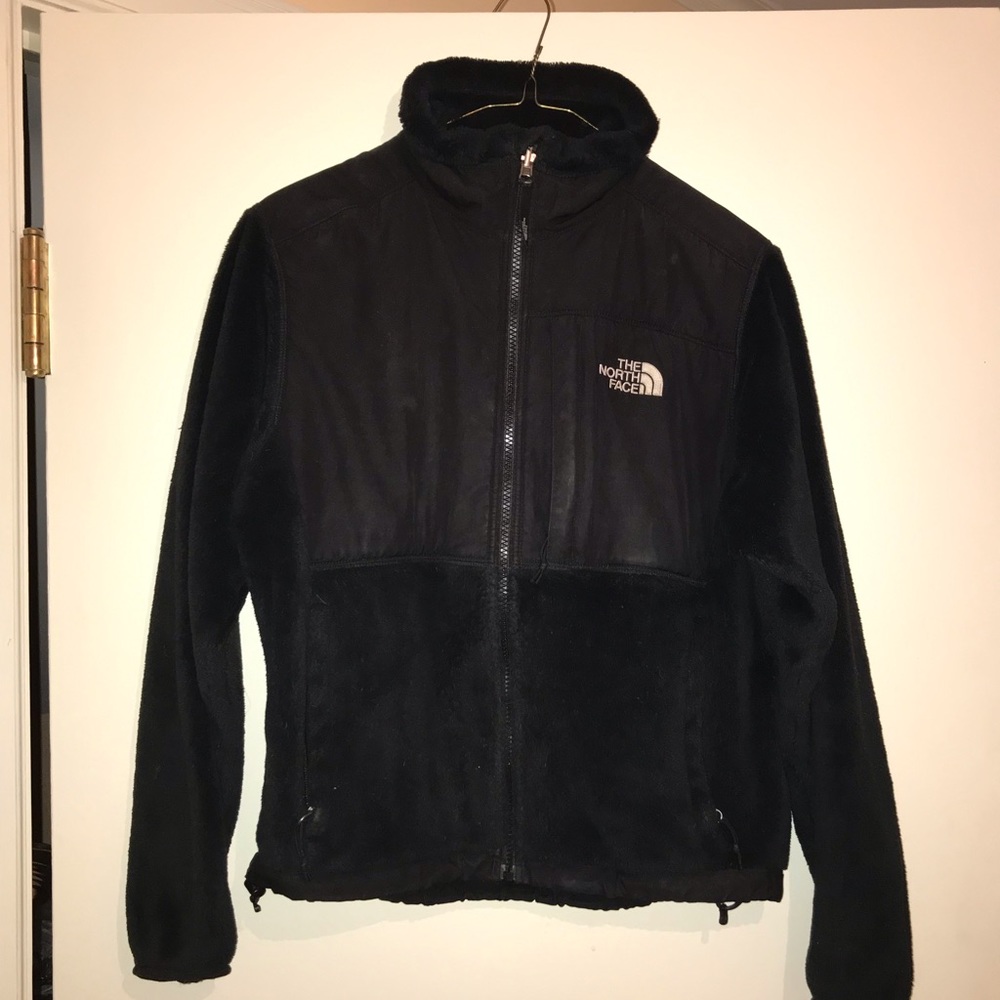 NORTHFACE black fleece zip up jacket